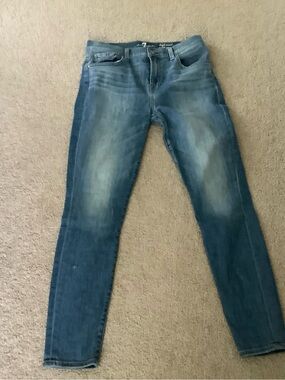 7 For All Mankind Women's Blue Slim Jeans